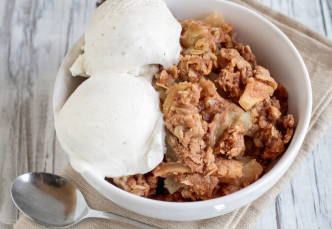 Zucchini crisp is also called mock apple crisp