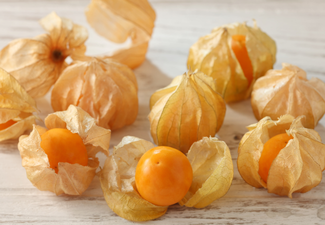 Husk cherries also known as ground cherries.