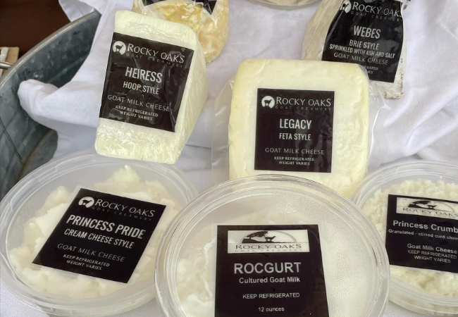 Cheese Rocky Oaks Goat Creamery_MBCFM Rocky Oaks Goat Cheese