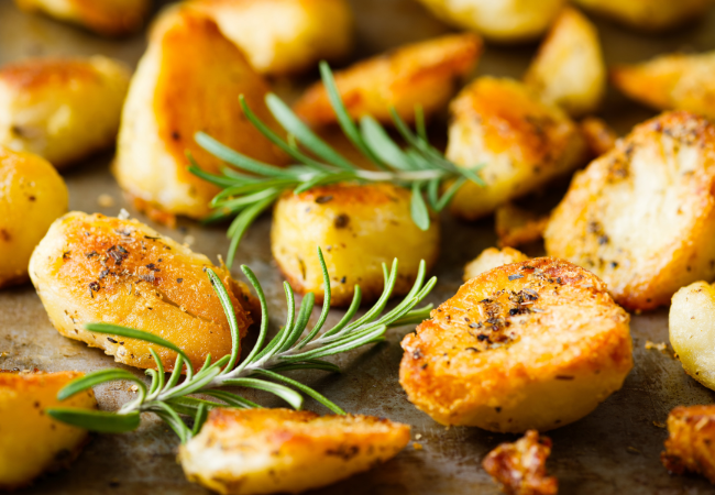 British crispy roasted potatoes with beef tallow