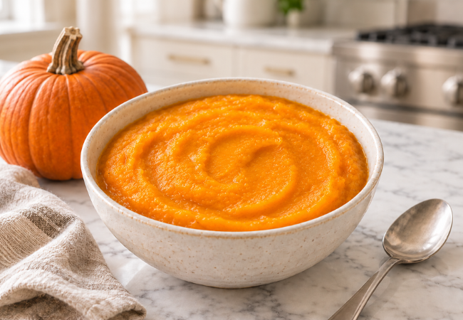 Homemade pumpkin puree